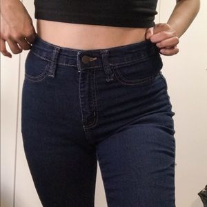 High rise skinny jeans